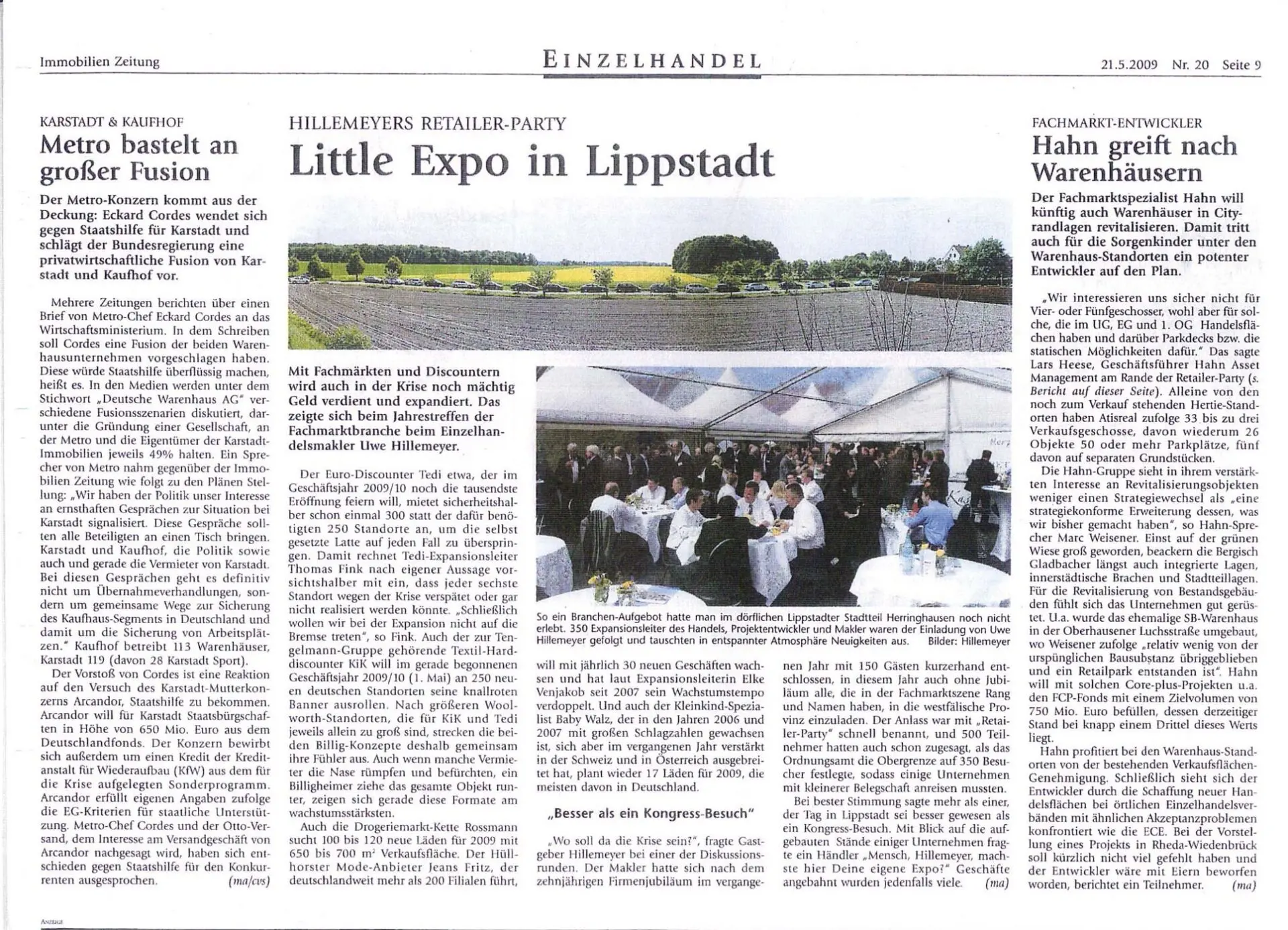 Artikel über die Little Expo in Lippstadt mit Informationen zur Veranstaltung und den Teilnehmern.